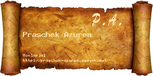 Praschek Azurea névjegykártya